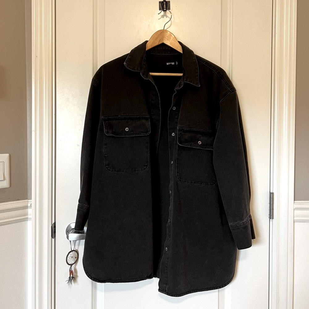 MISGUIDED oversized denim shacket